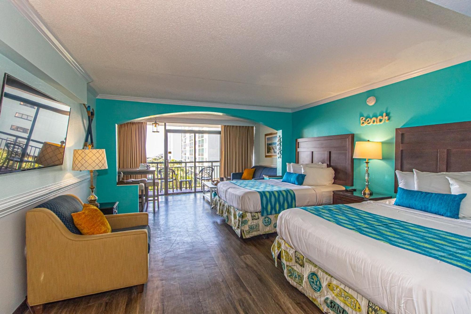 Oversized Ocean View Queen Suite With Beautiful Fireplace And Accents - Sleeps 4 Guests! Myrtle Beach Pokój zdjęcie